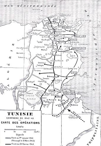 خريطة معركة تونس 1942-1943